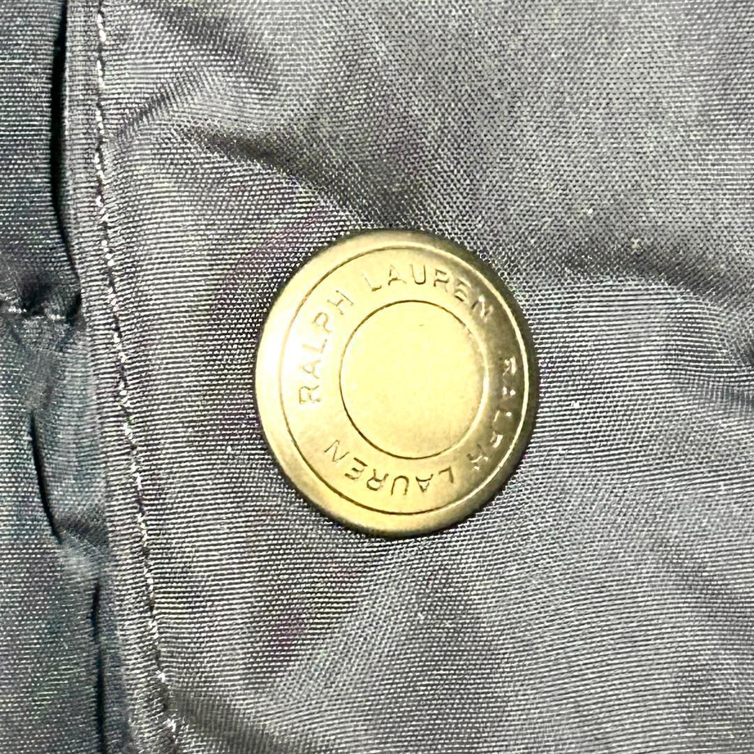 美品　ポロラルフローレン　ダウンベスト　肉厚　ネイビー　L　大きいサイズ　フード