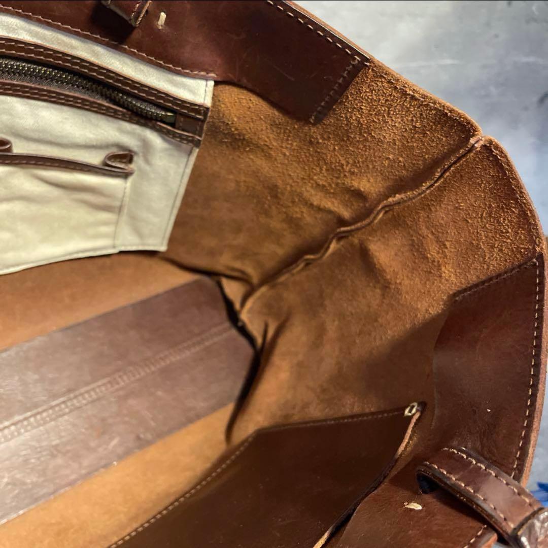 ゲンテン　アマーノ　トートバッグ　肩がけ　ダークブラウン