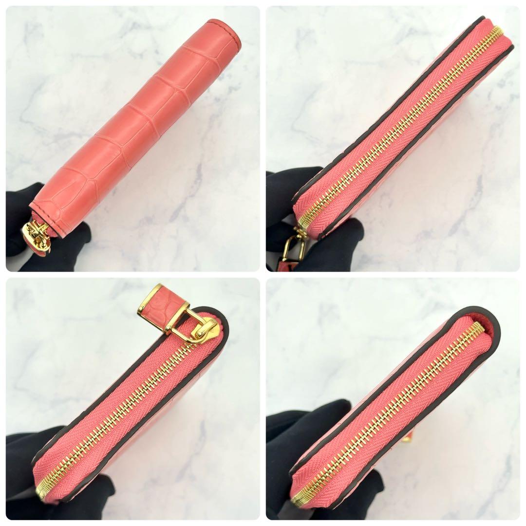 【新品級・限定】ルイヴィトン クロコダイル ジッピーパース ピンク 小銭入