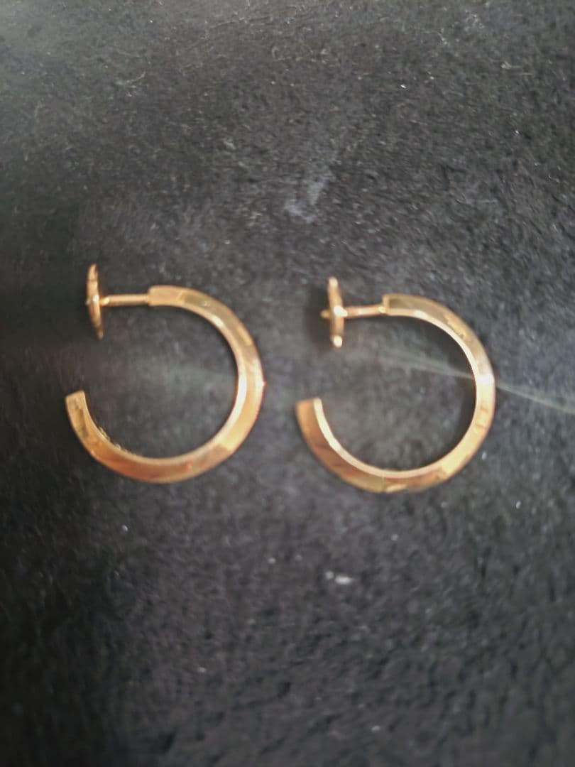 eyefunny ゴールド 金 ピアス フープ 両耳用 750