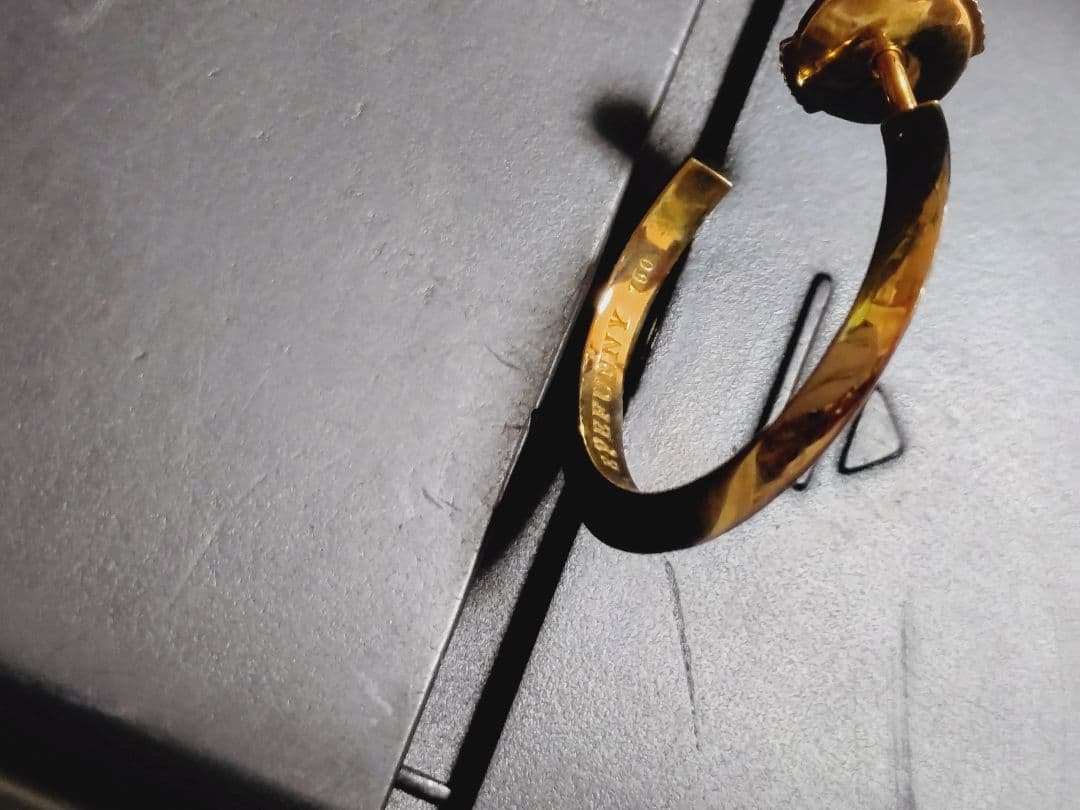 eyefunny ゴールド 金 ピアス フープ 両耳用 750