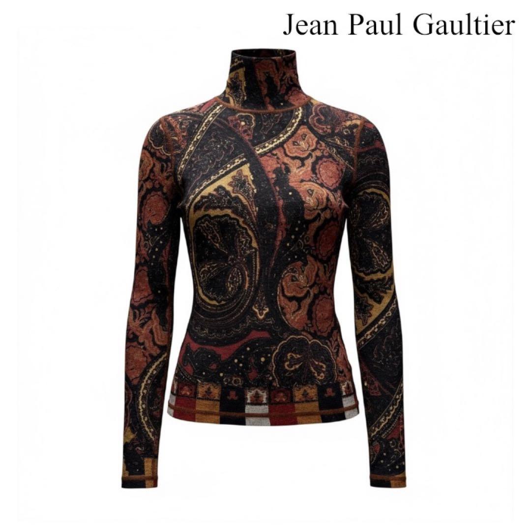 Jean Paul Gaultier ペイズリー柄 タートルネック ニット