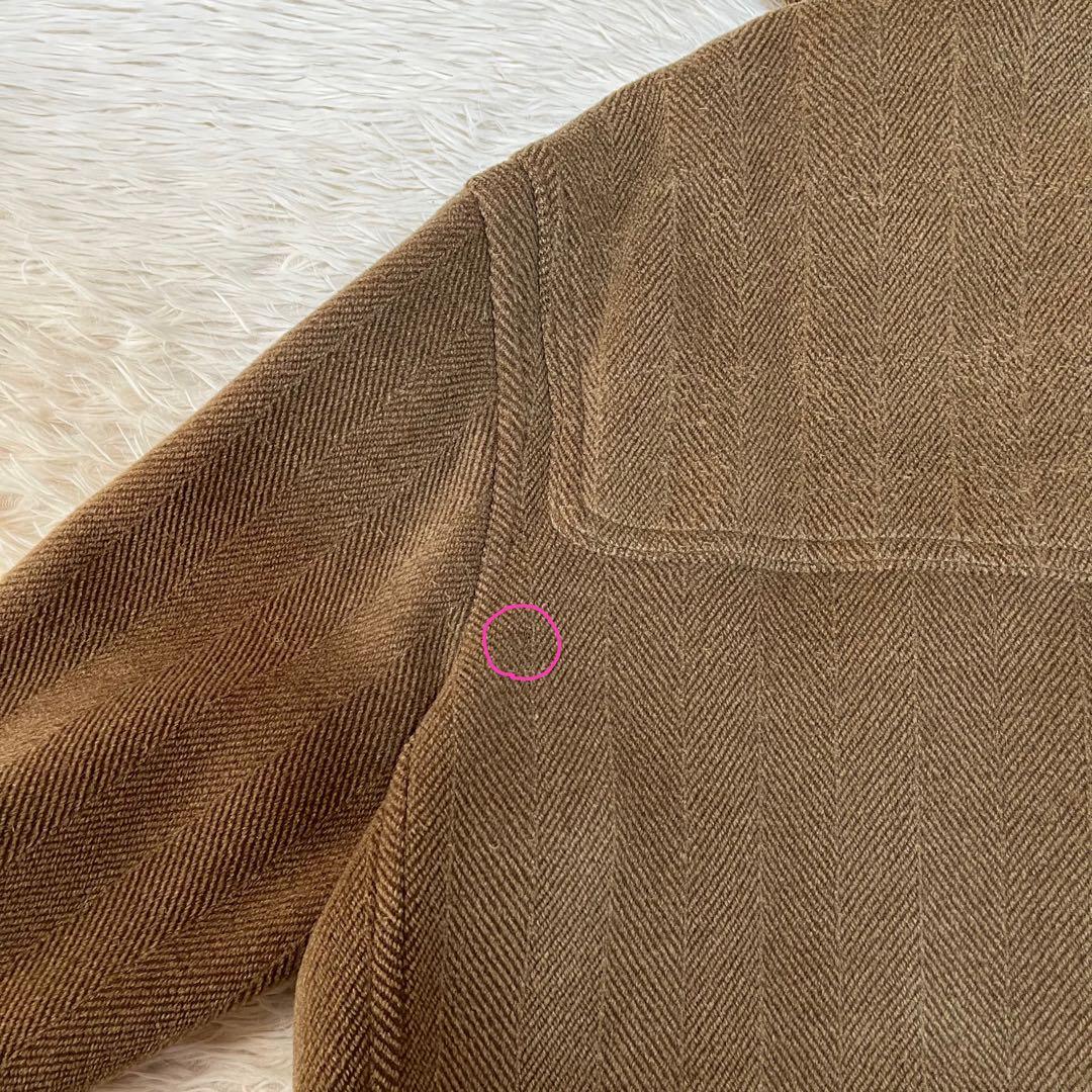 【美品】グローバーオール　キングストン　ヘリンボーンウール　ロングダッフルコート