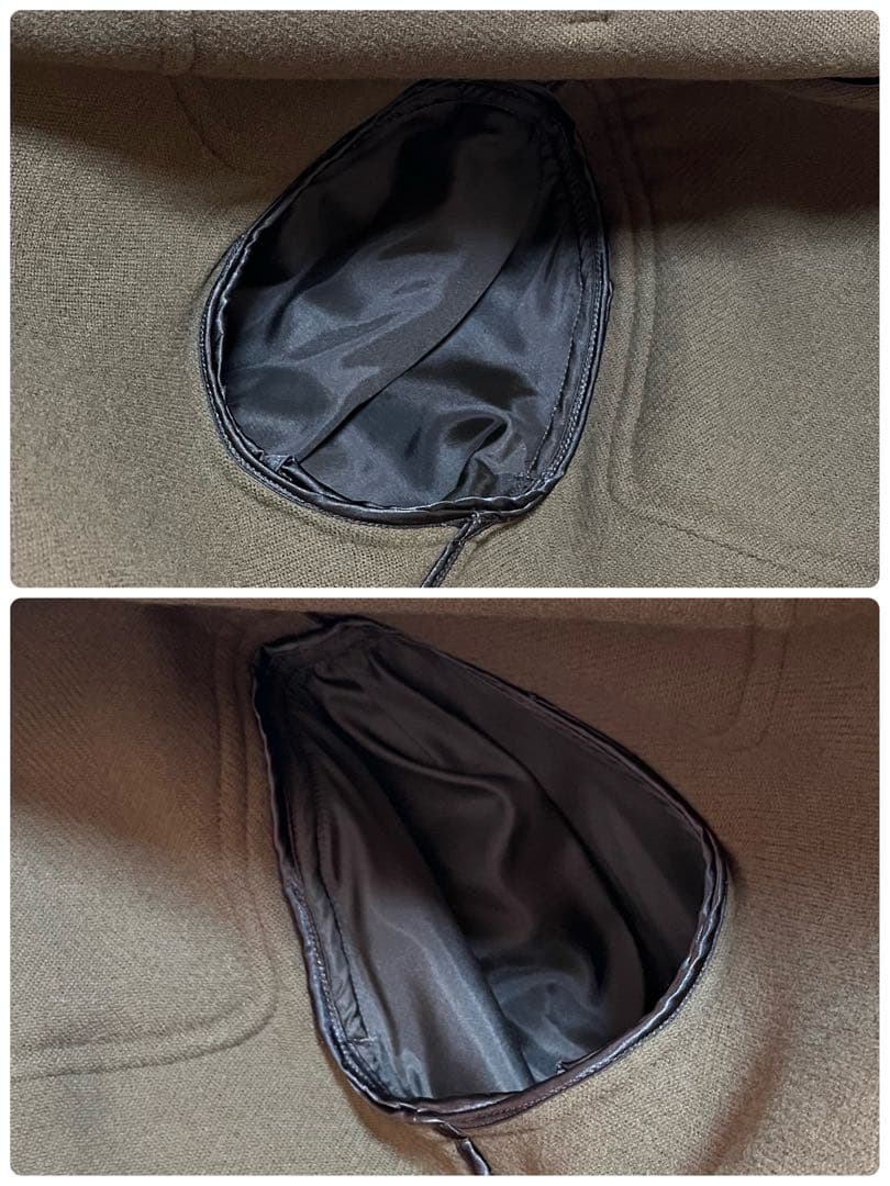 【美品】グローバーオール　キングストン　ヘリンボーンウール　ロングダッフルコート