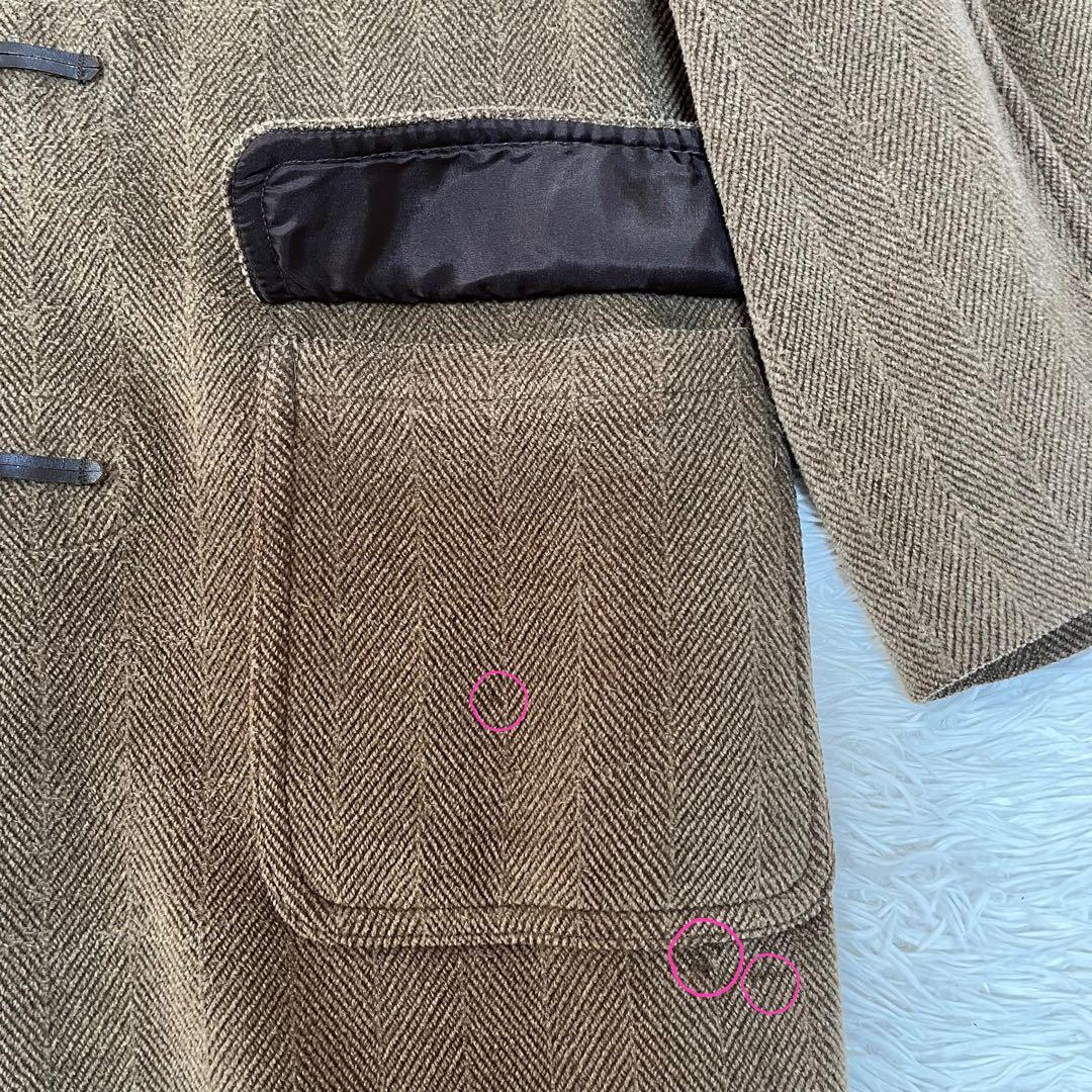 【美品】グローバーオール　キングストン　ヘリンボーンウール　ロングダッフルコート