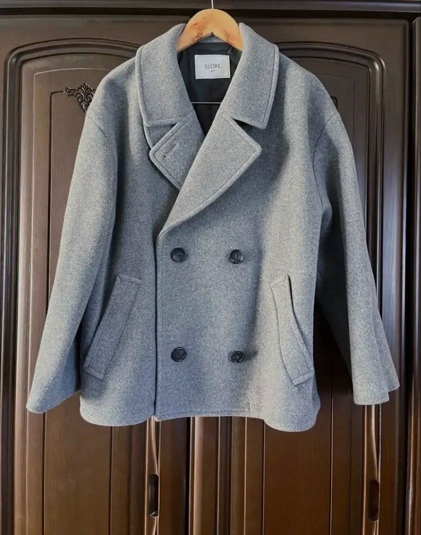 SLOBE IENA ショートPコート グレー