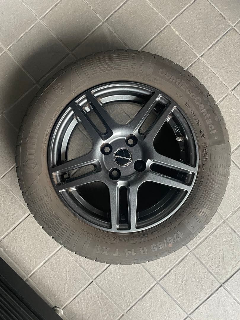 shou0849 フィアット500 14インチタイヤホイール４本SET