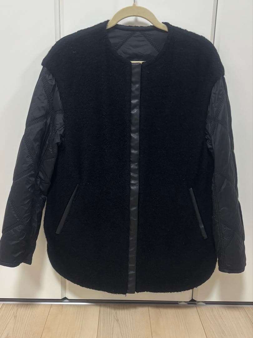 iCB 【リバーシブル着用可能】 ウールパイルキルト ミドル丈コート