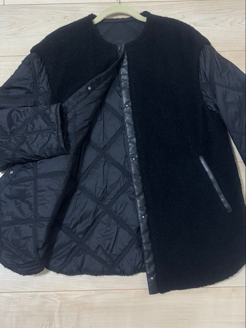 iCB 【リバーシブル着用可能】 ウールパイルキルト ミドル丈コート