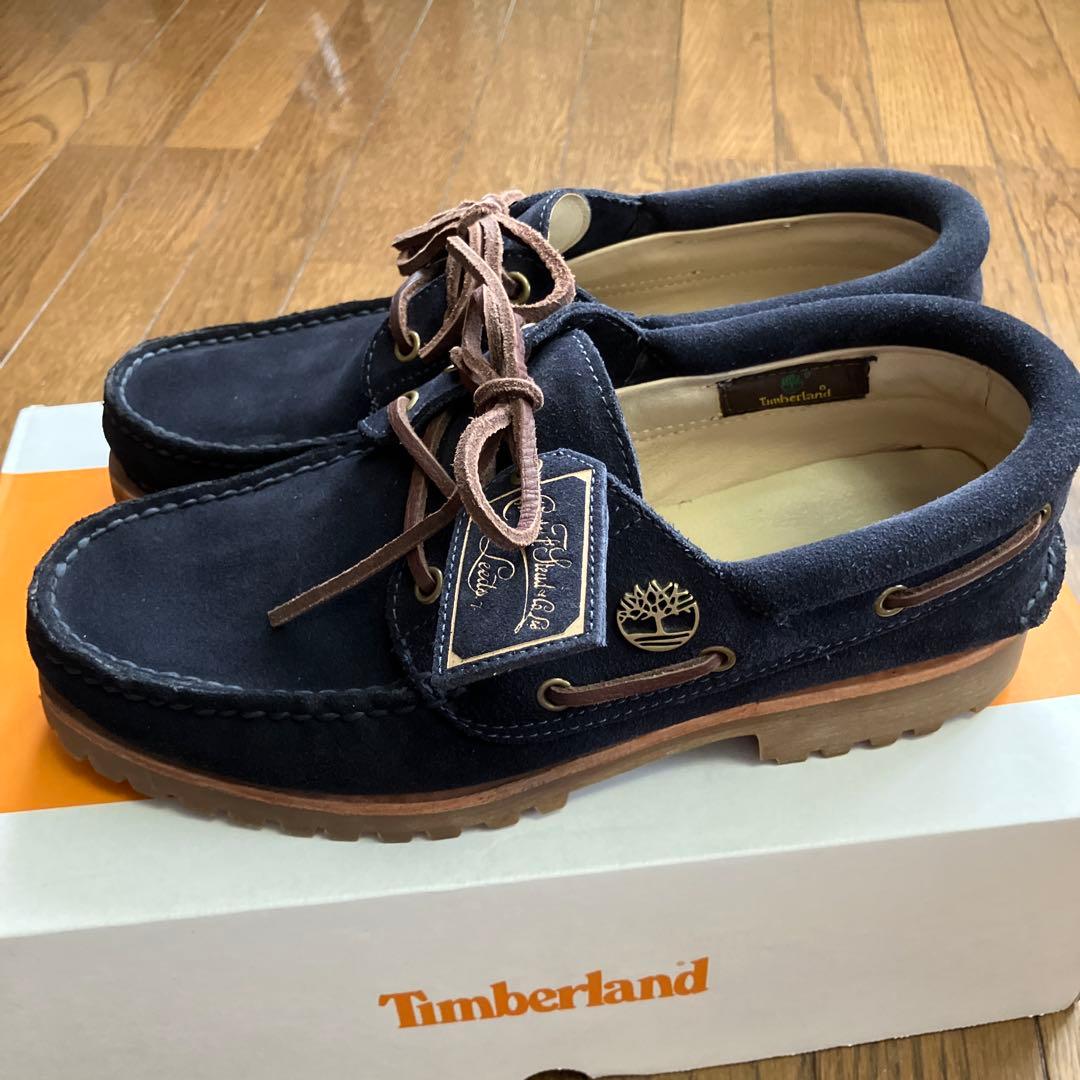 ティンバーランド　デッキシューズ　モカシン　ネイビー　スエード　9W