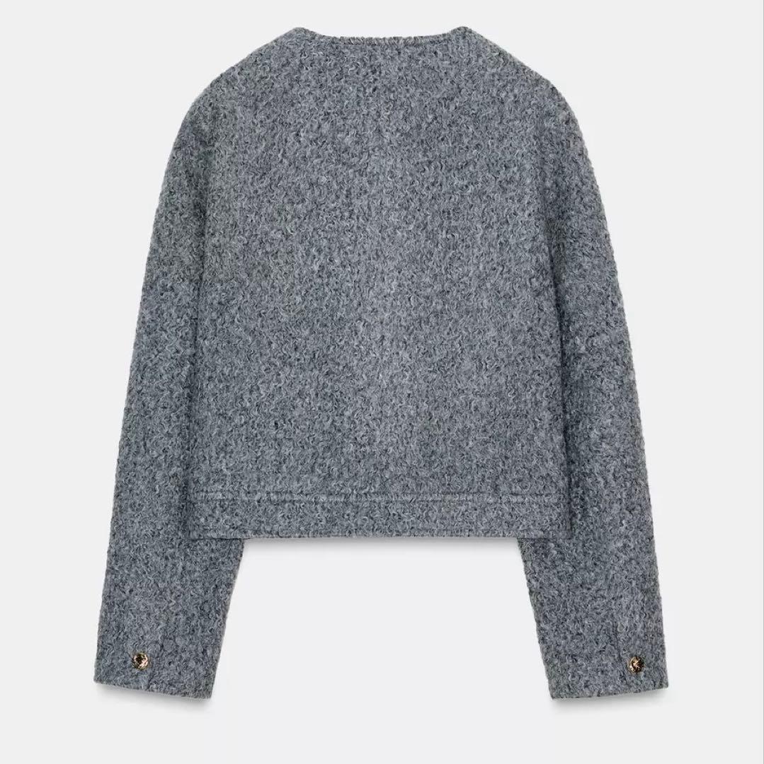 ZARA ゴールドボタンブークレジャケット