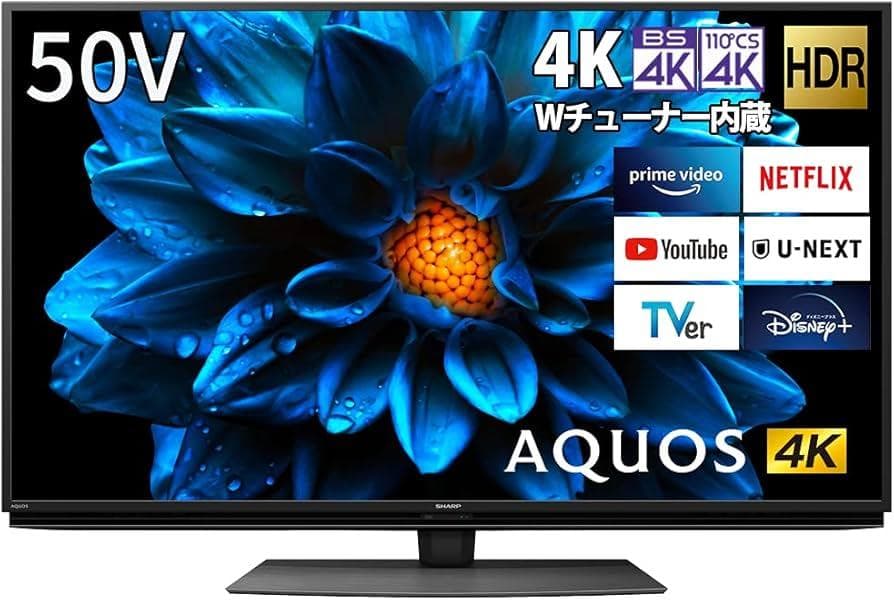 美品 21年製 50V型SHARP AQUOS 4T-C50DN2 4Kテレビ