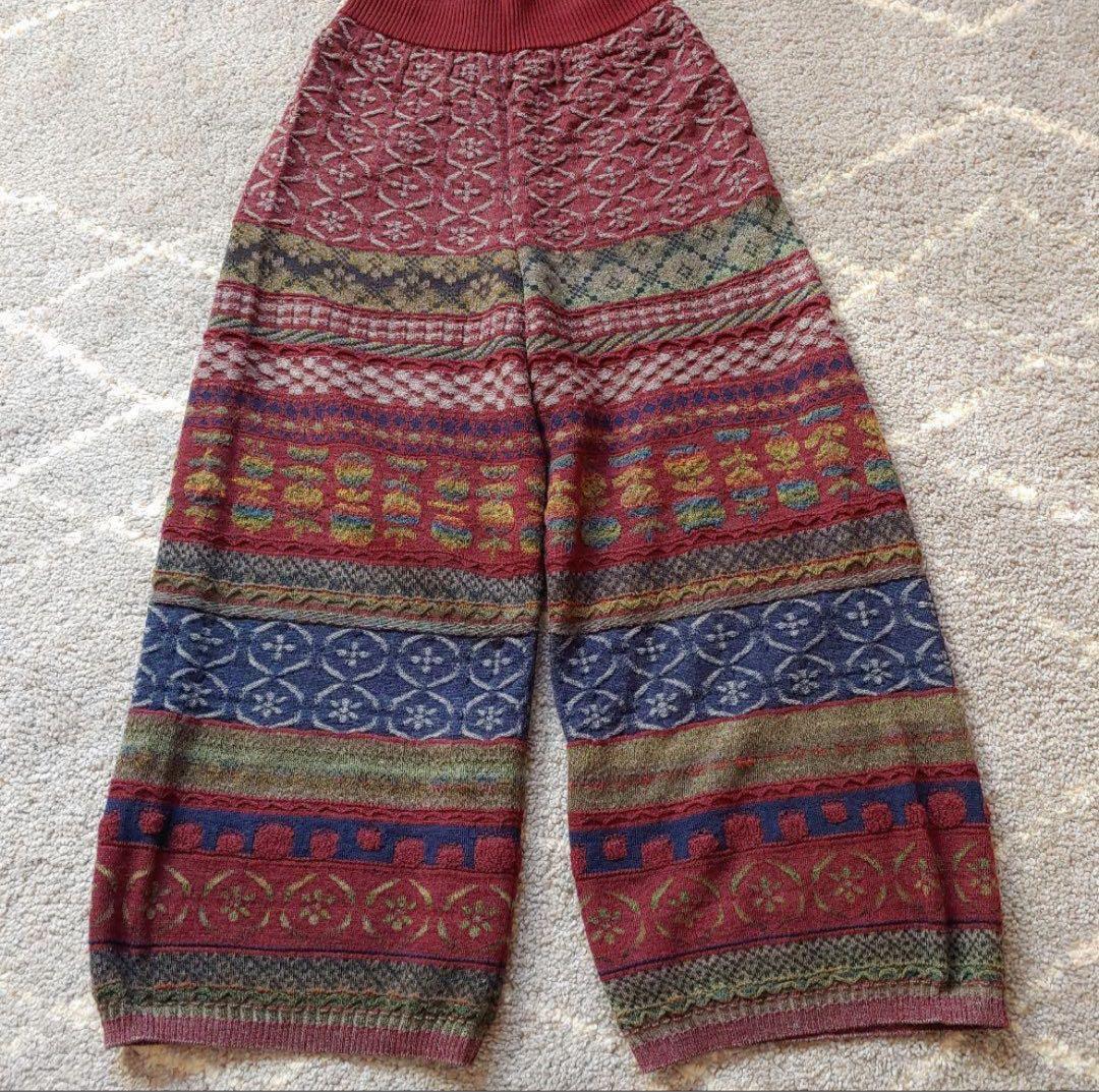 M&KYOKO 佐藤繊維 ニットワイドパンツ