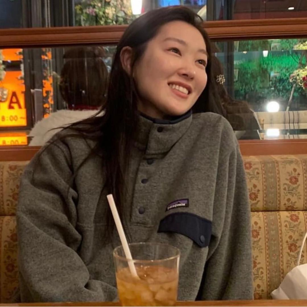 美品 柴田ひかり着用 16年製 ニッケル×ネイビー シンチラ スナップt M