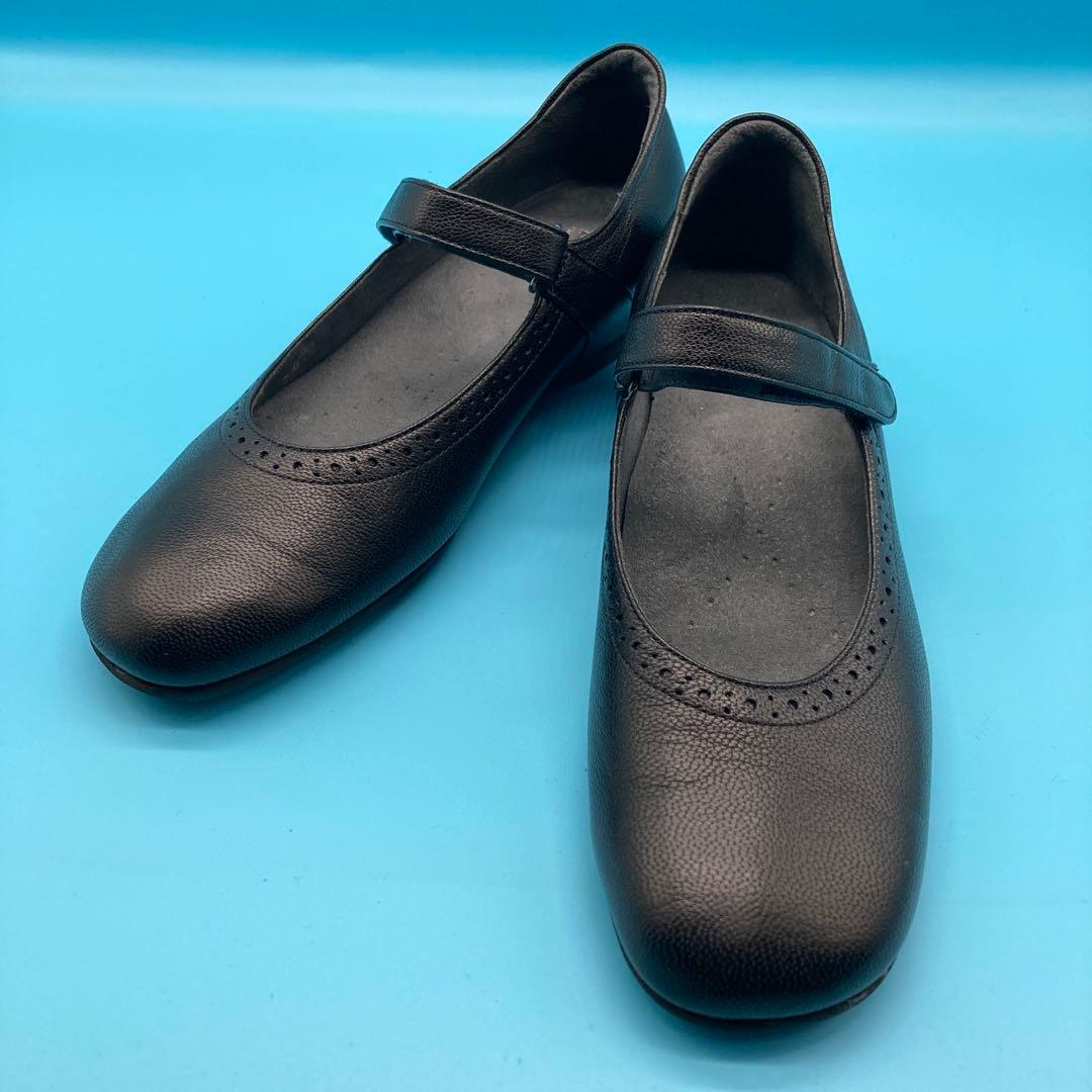 【美品】ペダラpedala ASICS 22.0.cm パンプスメリージェーン黒