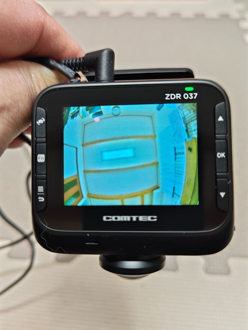 コムテック ZDR 037 360°タイプドライブレコーダーリアカメラ配線付き。
