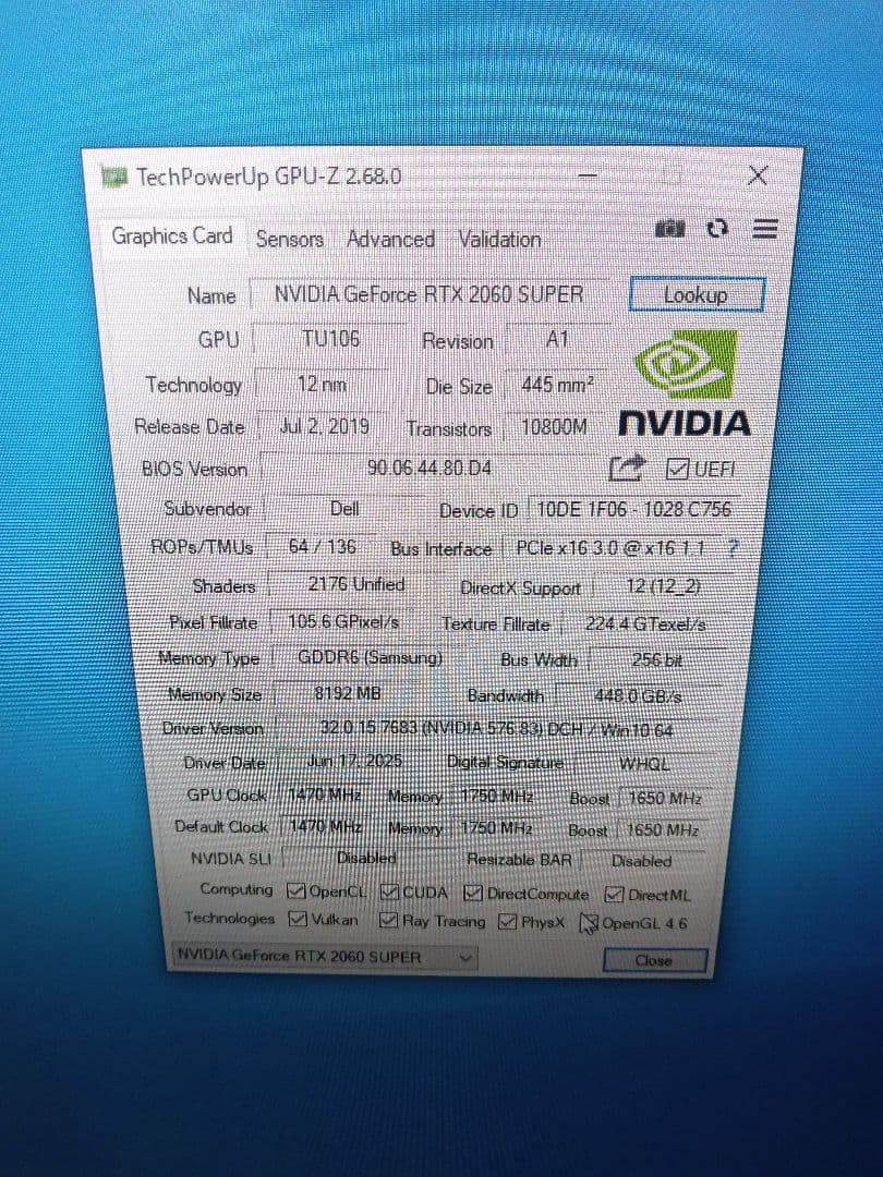 Λ NVIDIA GeForce RTX 2060 SUPER 本体