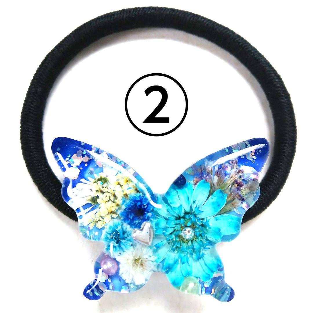 ヘアゴム レジン マトリカリアと可愛い鳥さん ピンク