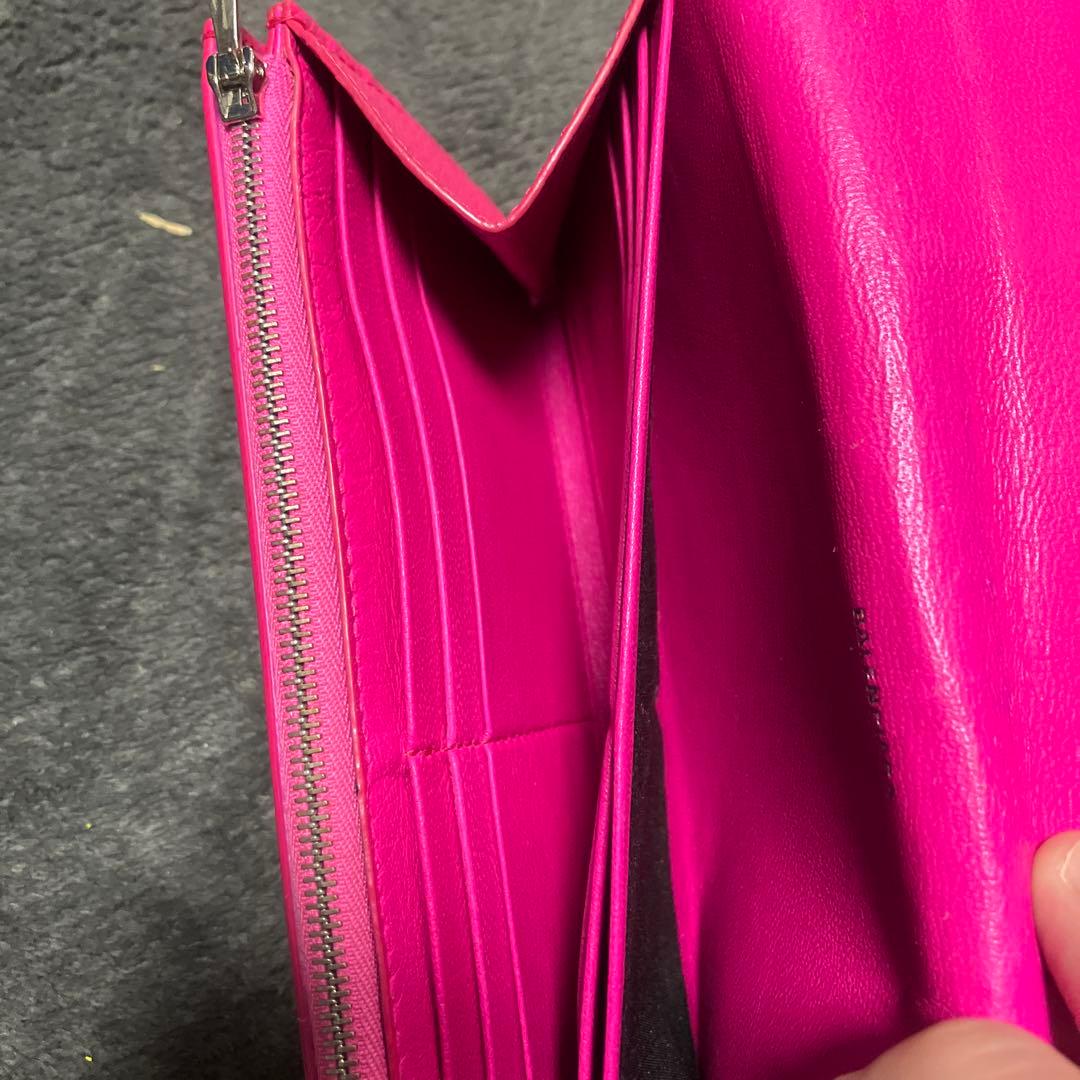 長財布　ピンク　折財布　レディーズ　バレンシアガ