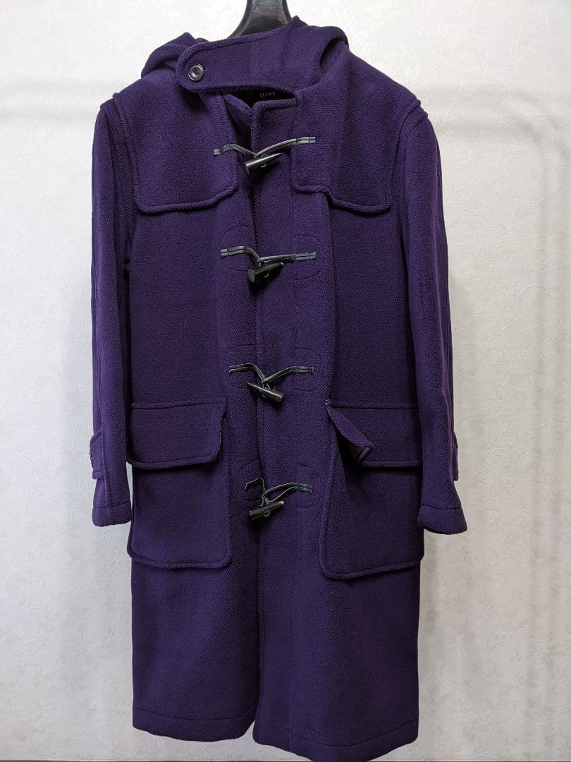 モンゴメリー ダッフルコート パープル紫 ウール１００ イギリス製 ビームス