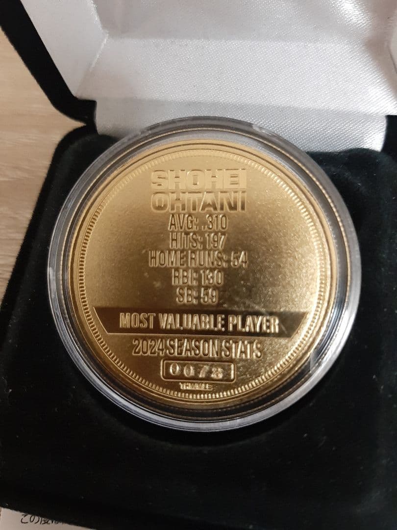 【最安値 良番】大谷翔平 2024 NL MVP 受賞記念ゴールド