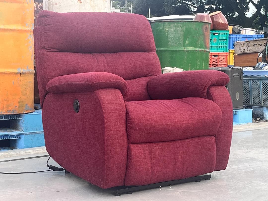 nitori 一人掛け布張りソファー　電動リクライニング　岐阜発　引取り歓迎