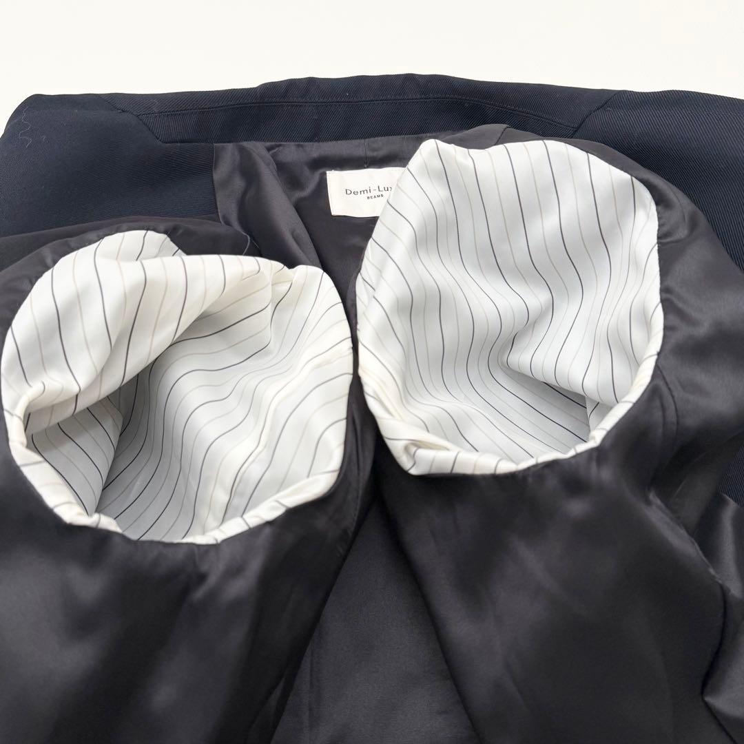 金釦✨ビームス ドライギャバジンダブルジャケット ネイビー