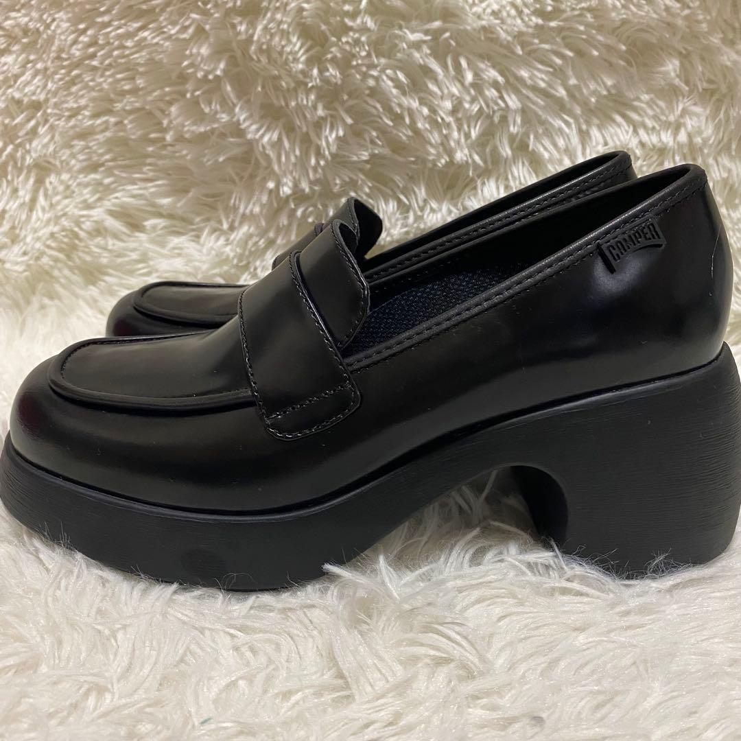 ✨美品✨CAMPER Thelma 厚底 レザー パンプス ブラック黒ローファー
