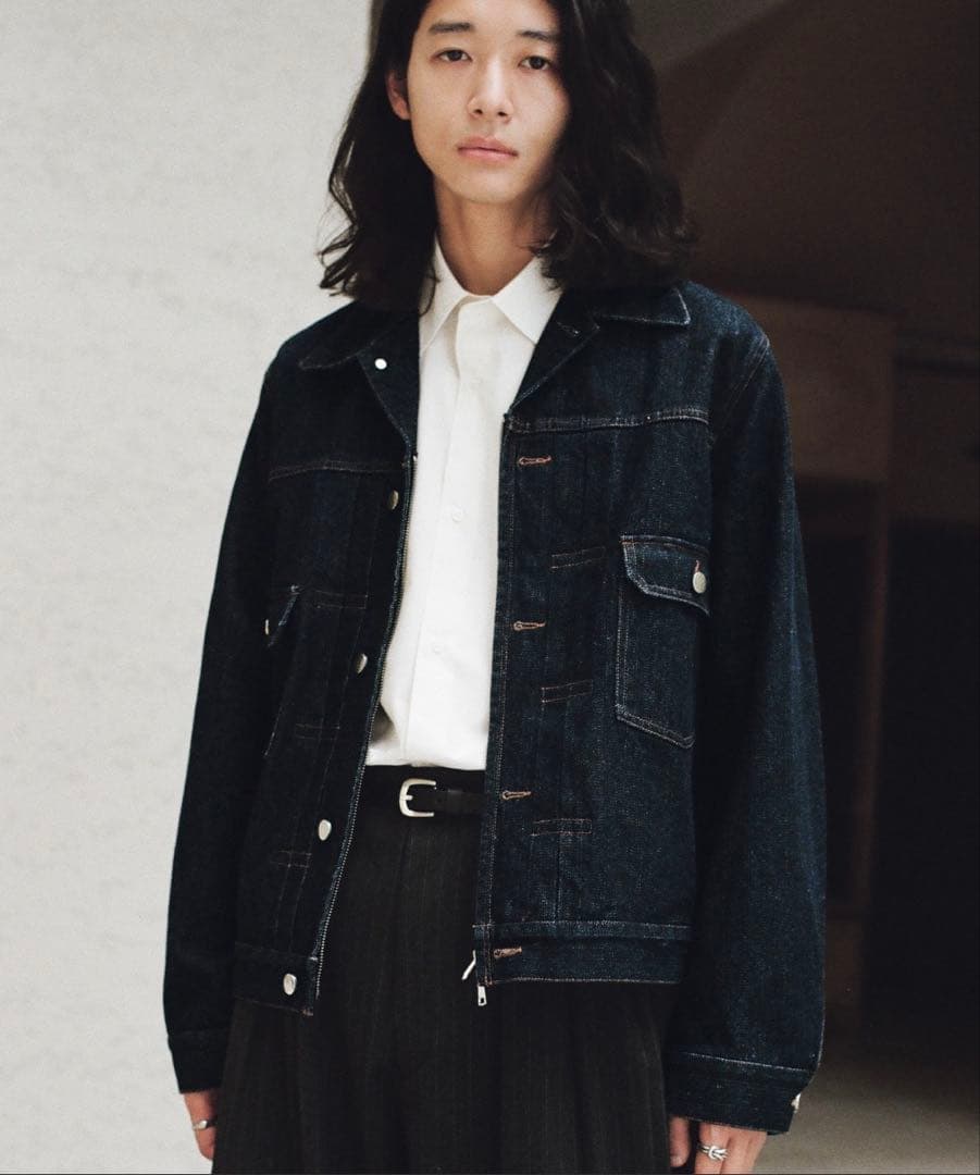 ジャケット・アウター DENIM CROPPED ZIP TRUCKER JK