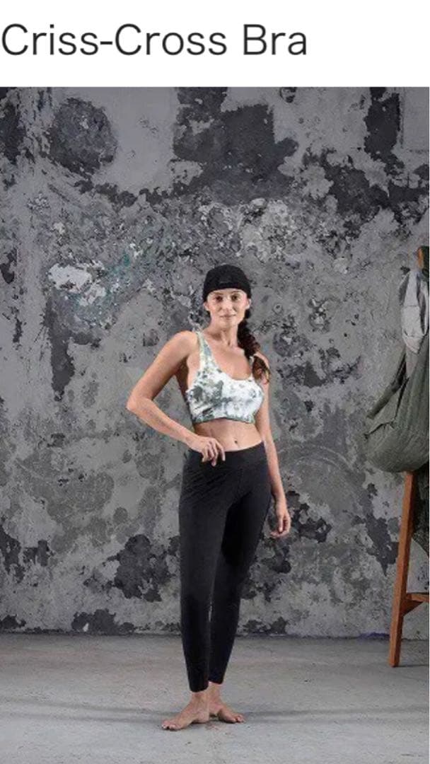 Salsation Criss Cross Bra Green Tiedy（M）