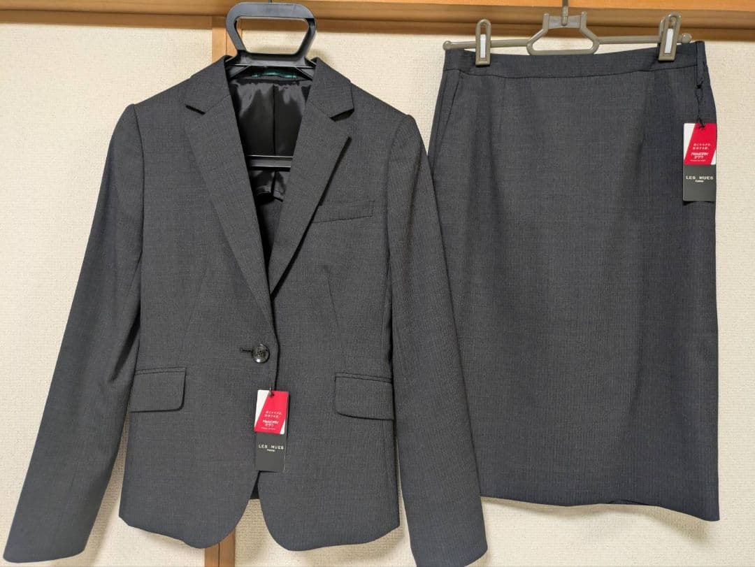 【新品】グレー スカートスーツ セットアップ