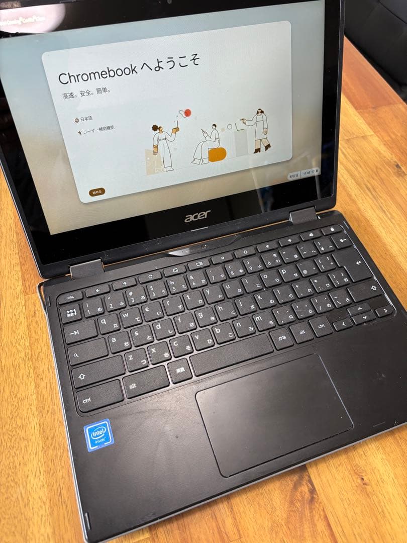 ジャンク品　Chromebook ノートパソコン　ケース付き　11.6インチ