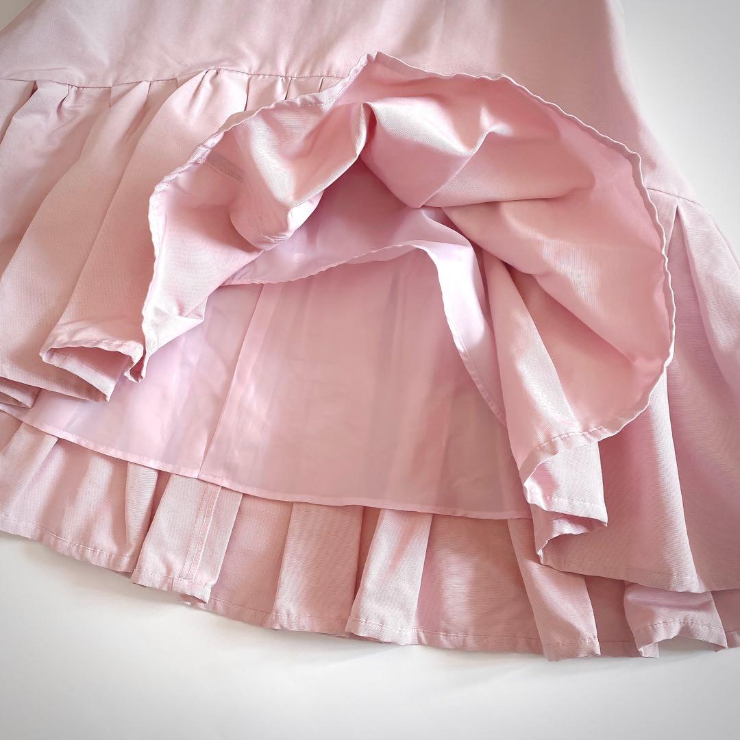 ボウエーbow.a マーガレットチュニック　ノースリーブペプラムブラウス　ピンク