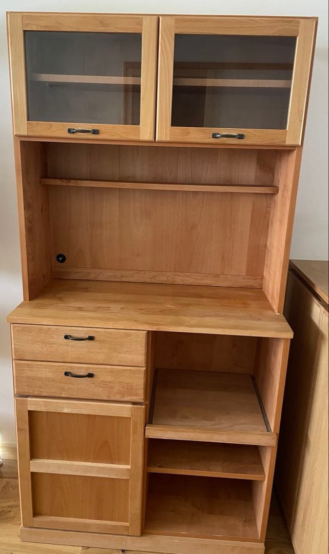 モモナチュラル　MOMO natural アルダー　オーク　カップボード　食器棚