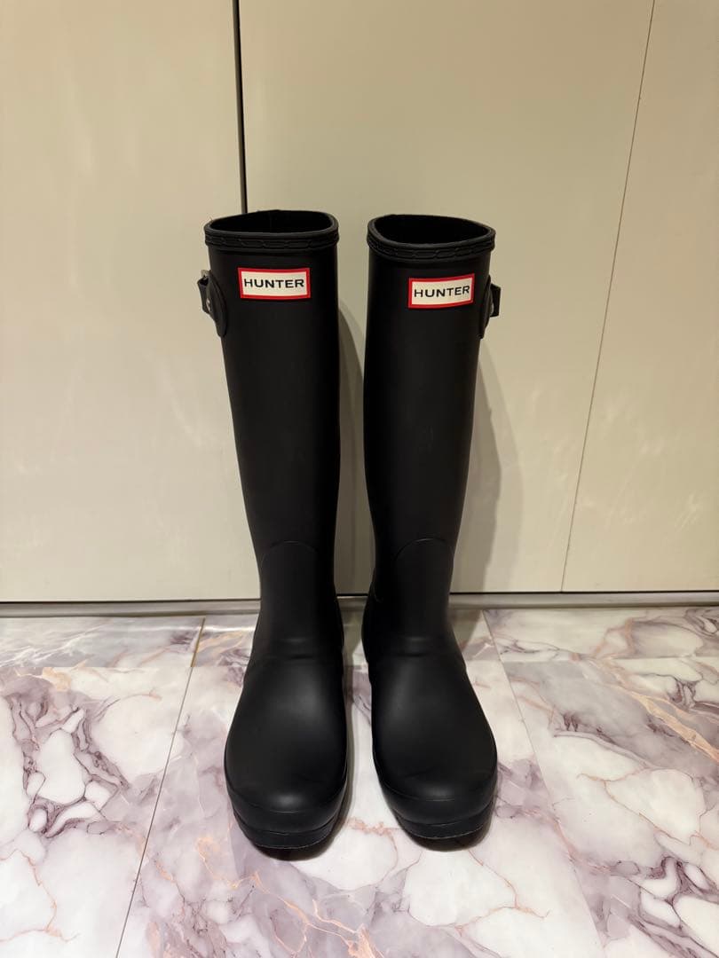 Hunter ハンター　トールレインブーツ　ブラック　24㎝