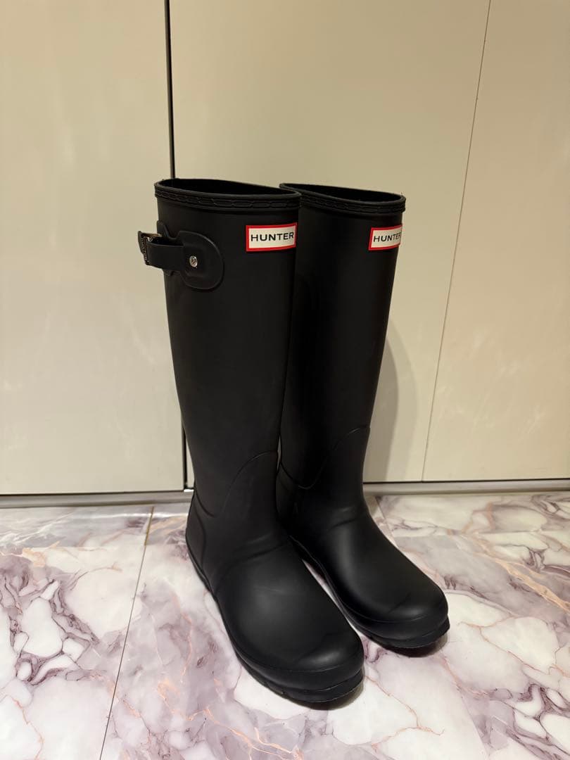 Hunter ハンター　トールレインブーツ　ブラック　24㎝