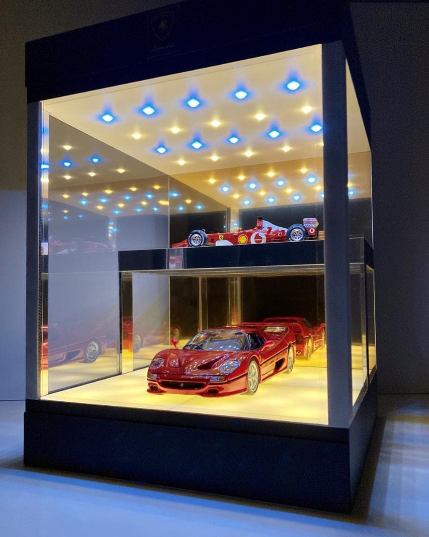 一球オーダー品・2層式・ディスプレーBOX・スタイリッシュジオラマ