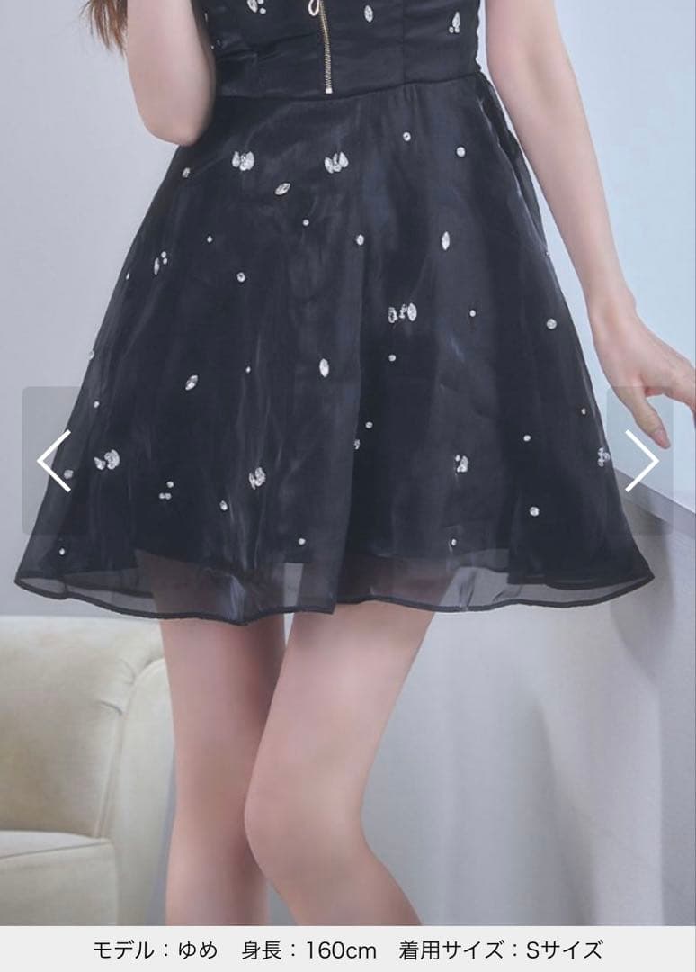 元値11880円☆フロントジップシフォンミニドレス即日発送