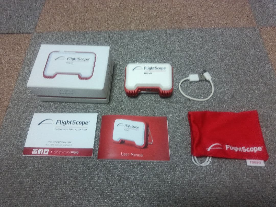 FlightScope mevo　ゴルフ用距離計 本体と付属品