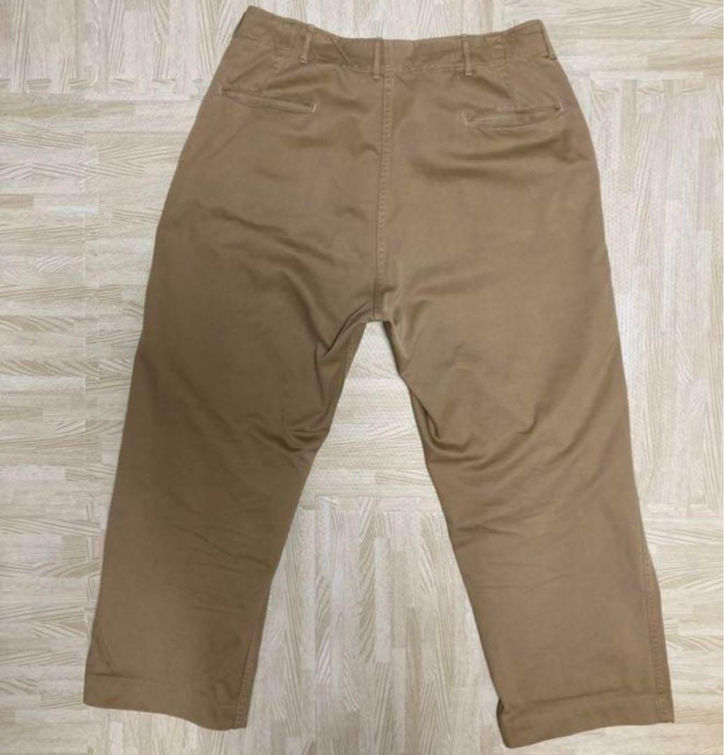 40s ヴィンテージ　41カーキ　us army チノ　メタルボタン