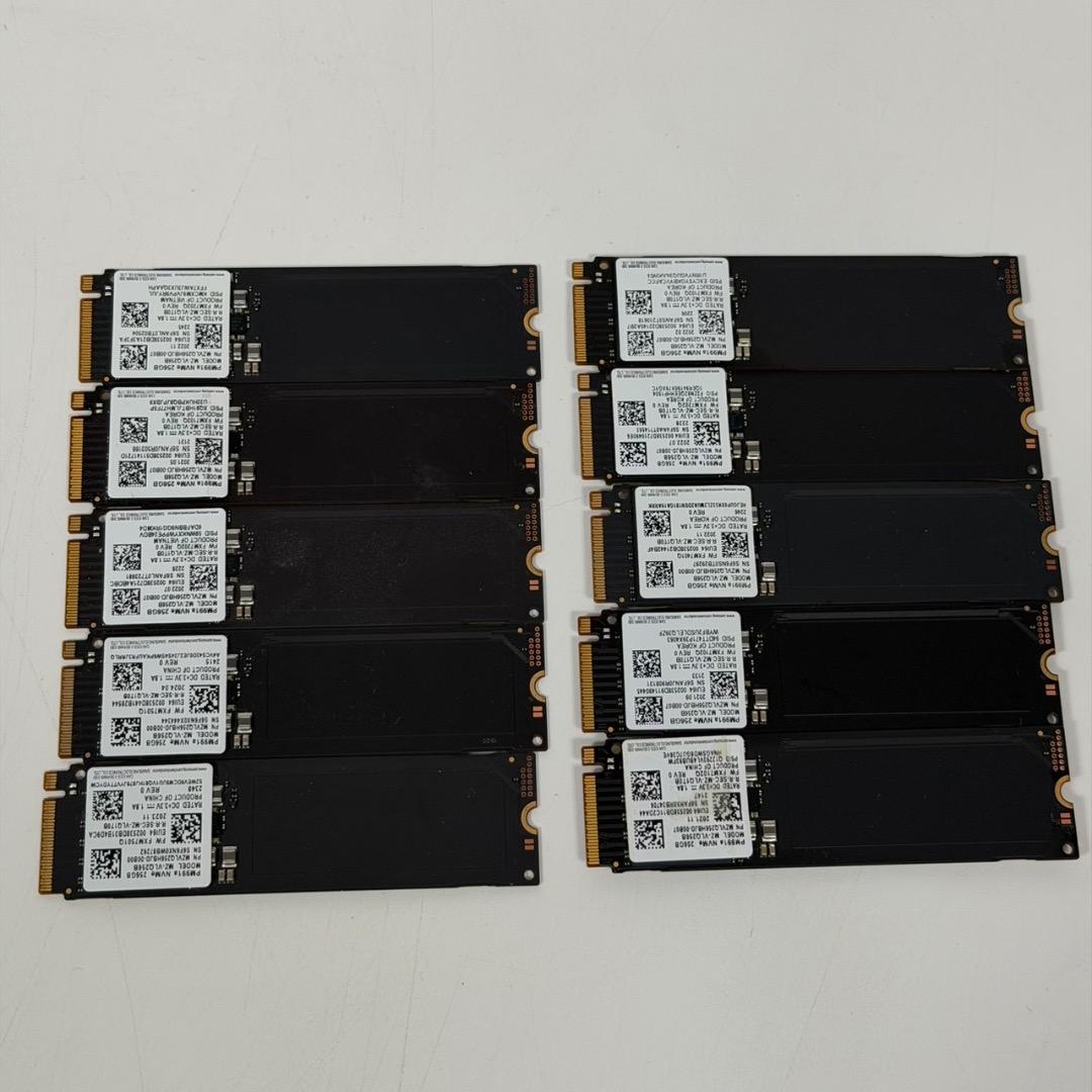 Samsung PM991a NVMe SSD 256GB ×10個セット 中古
