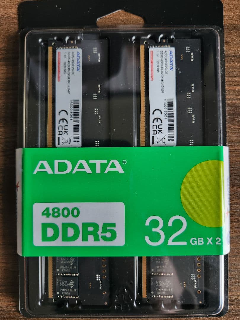 ADATA DDR5 4800 64GB（32GB×2）