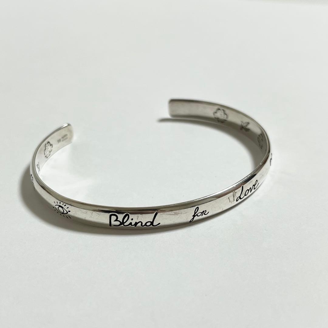 GUCCI グッチ　blind for love バングル　シルバー　925
