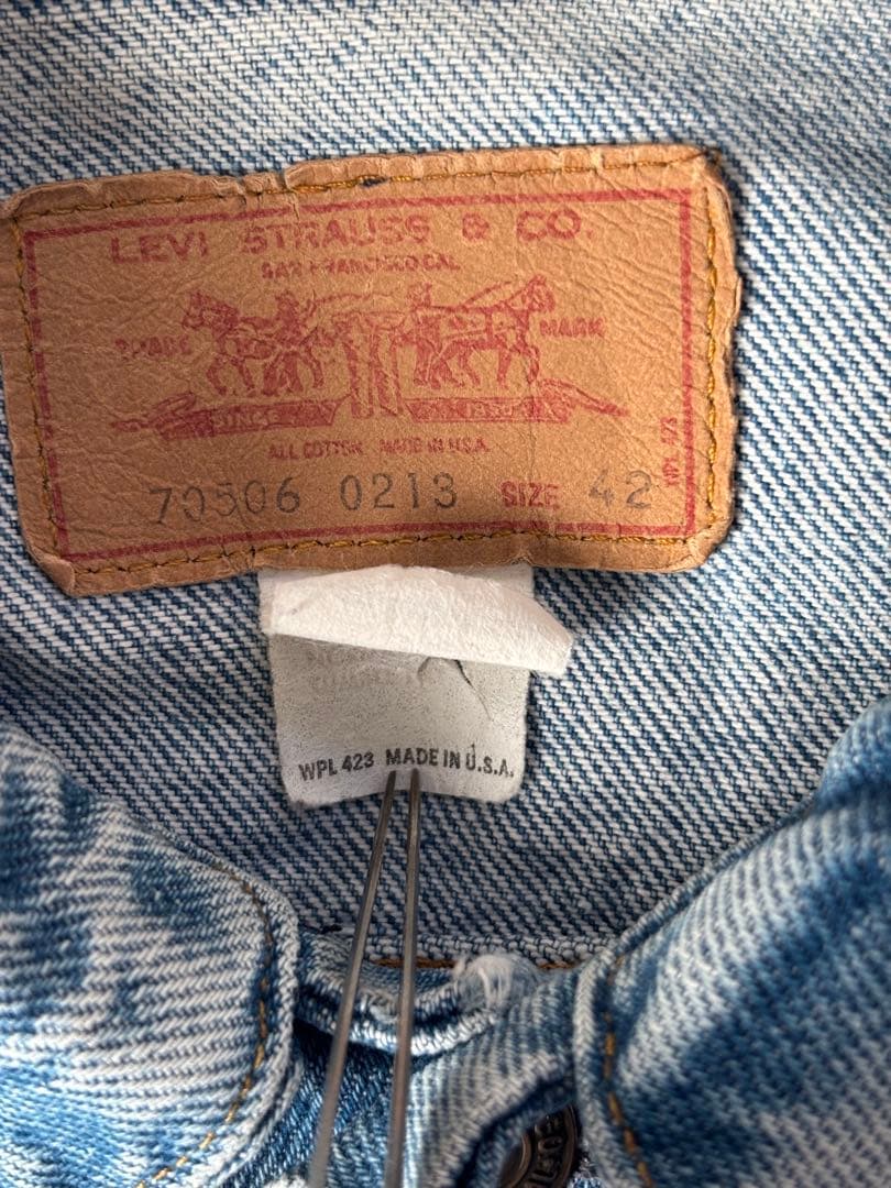 Levi's 70506 デニムジャケット サイズ42 usa製　ボタン裏52