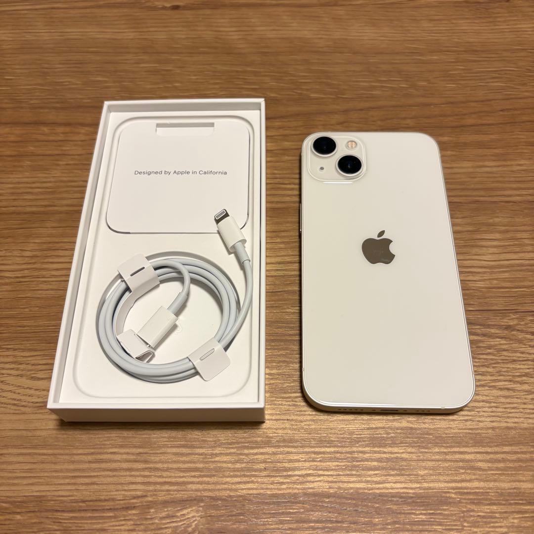 Apple iPhone 13 ホワイト 本体 + ケーブル　美品