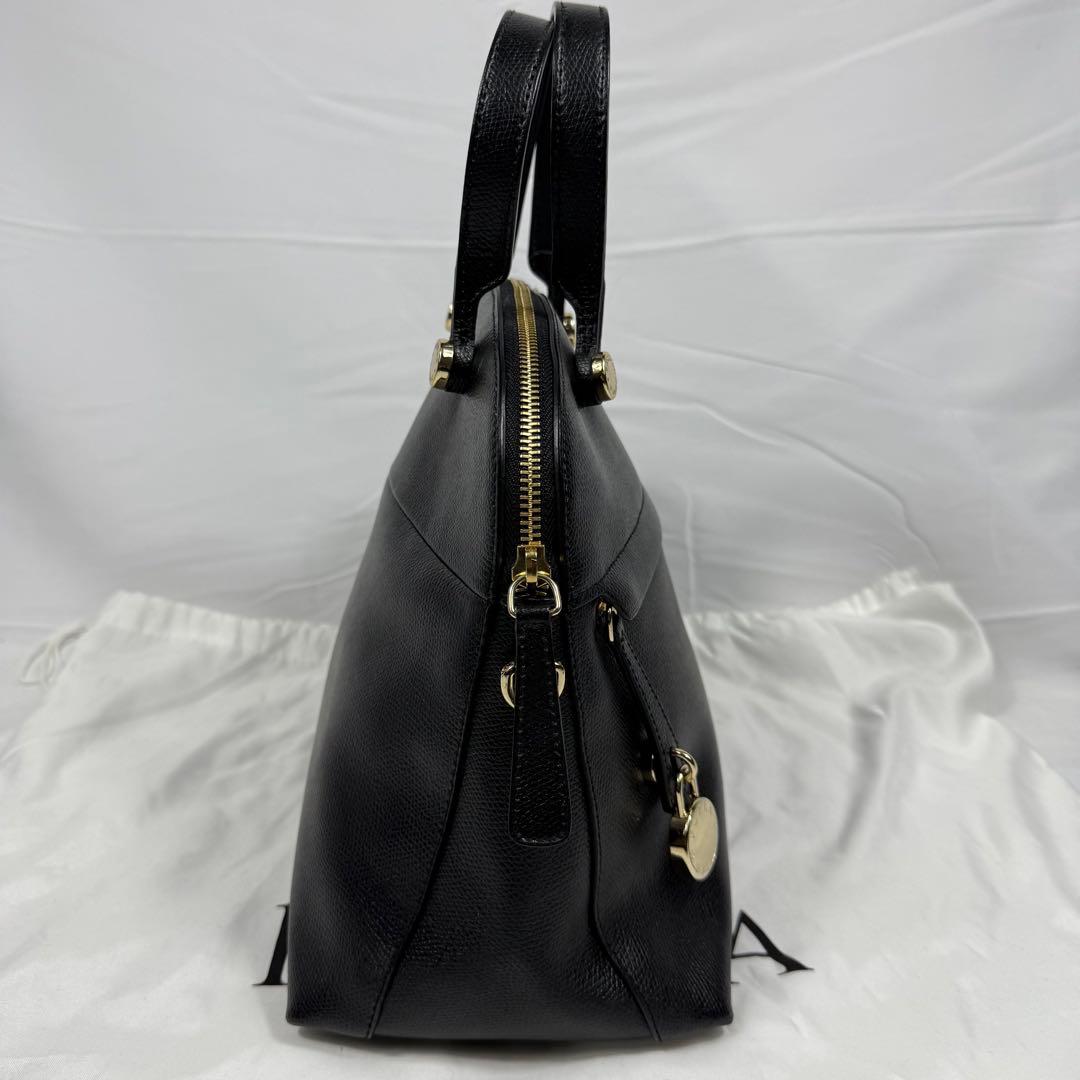 【極美品】FURLA パイパー M 2way ハンドバッグ ショルダーバッグ 黒