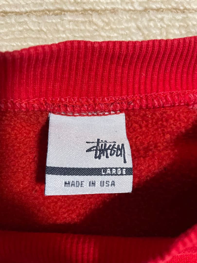 USA製STUSSY スウェット 赤L