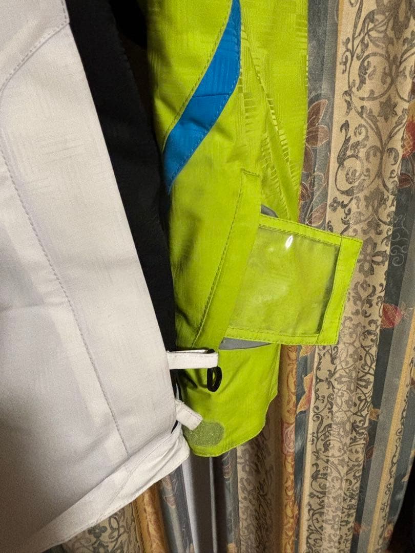 FABLICE スキーウェア Lサイズ （ホワイト/黄緑/ブルー）