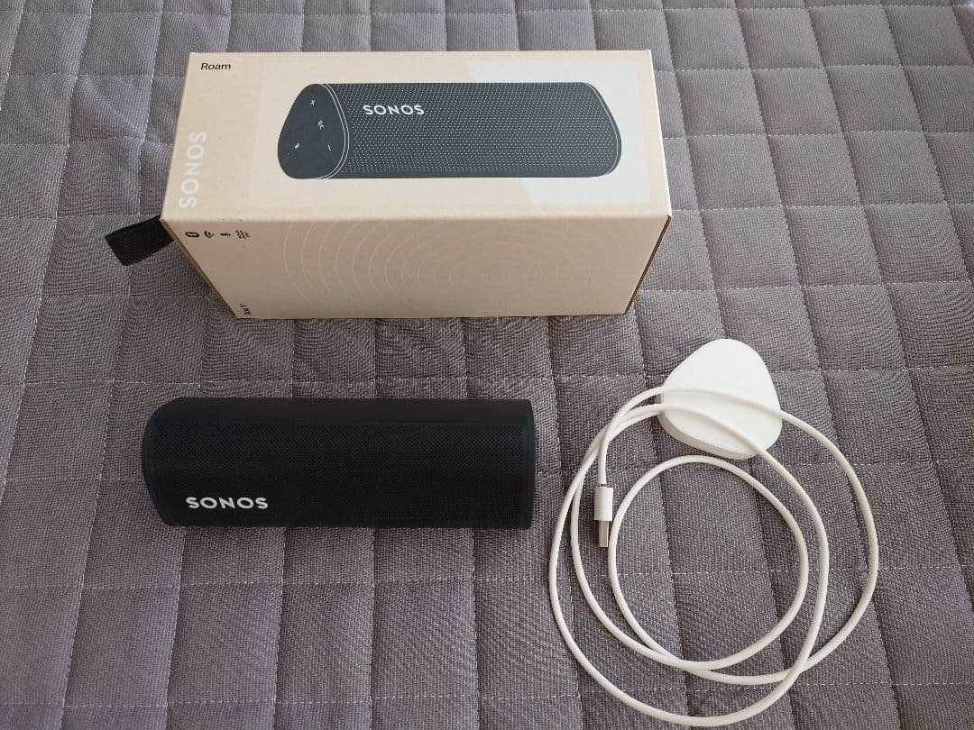 SONOS Roam ブラック ワイヤレススピーカー 純正ワイヤレス充電器ー付