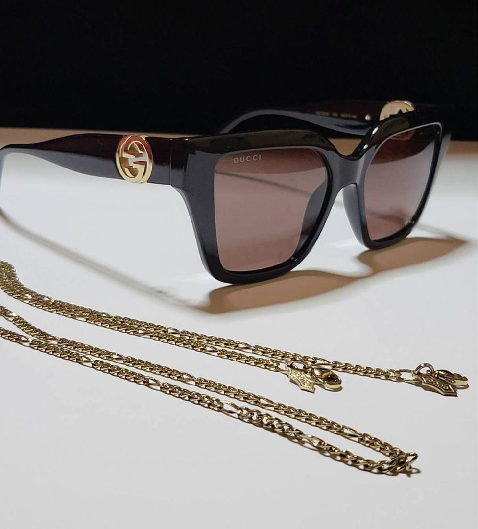 jan◆GUCCI◆インターロッキングロゴ付　サングラス　チェーン付き